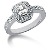 Platinum Side-stone ring with 25 diamonds (1.11ct)