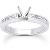 White gold Side-Stone ring with 6 diamonds (0.42ct)