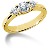 Yellow gold Three-Stone Diamond Engagement Ring (1.05ct)