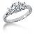 White gold Three-Stone Diamond Engagement Ring (1.25ct)