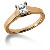 Red gold Solitaire with  0.5ct princess cut diamond